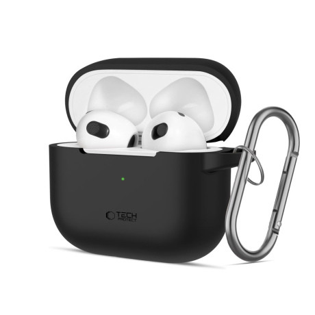 Tech-Protect Silicone Hook puzdro na Apple AirPods 3, čierne
