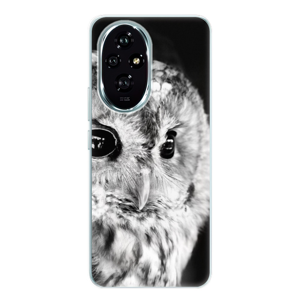 Odolné silikónové puzdro iSaprio - BW Owl - Honor 200