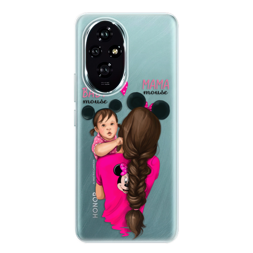 Odolné silikónové puzdro iSaprio - Mama Mouse Brunette and Girl - Honor 200
