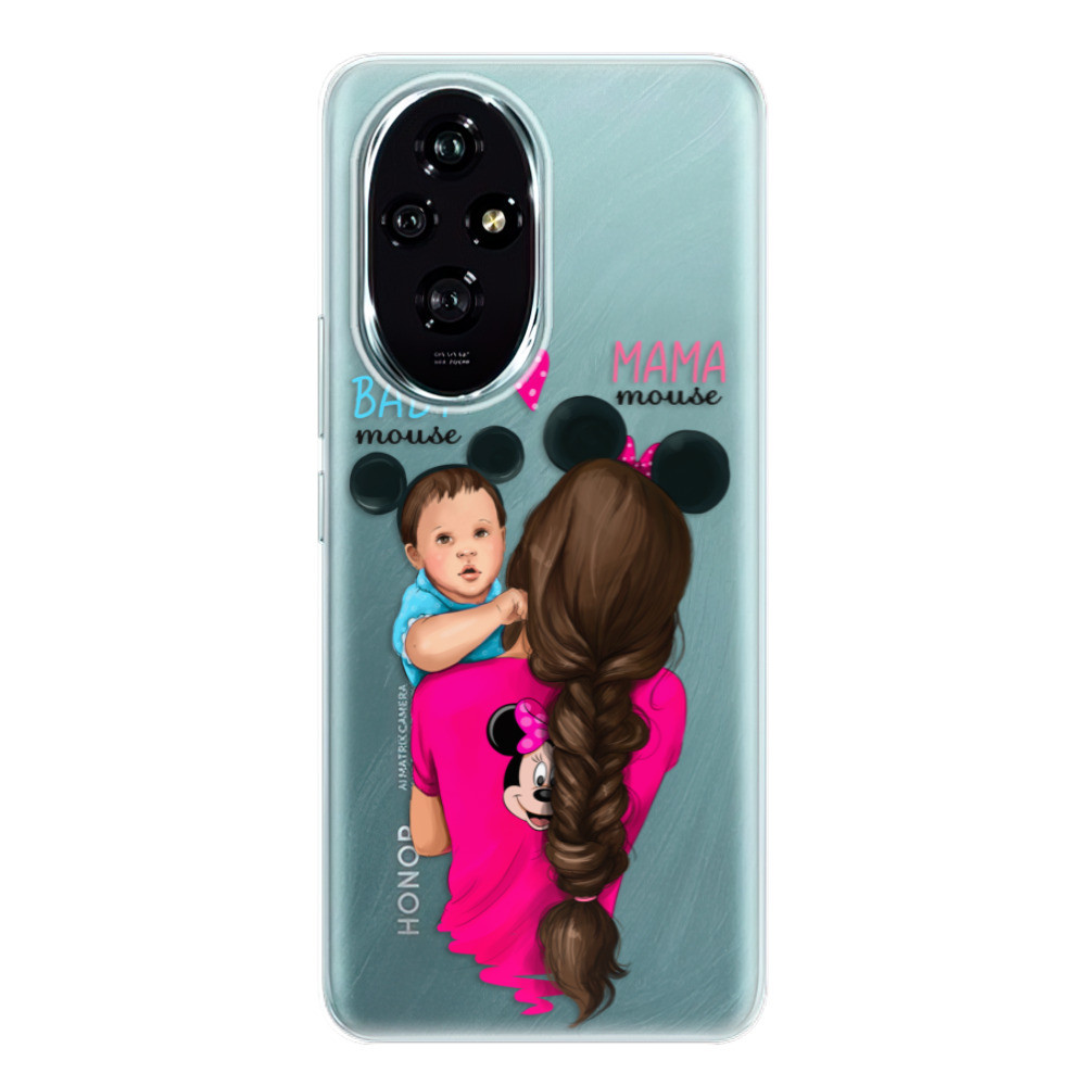 Odolné silikónové puzdro iSaprio - Mama Mouse Brunette and Boy - Honor 200