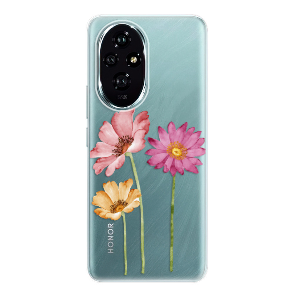 Odolné silikónové puzdro iSaprio - Three Flowers - Honor 200