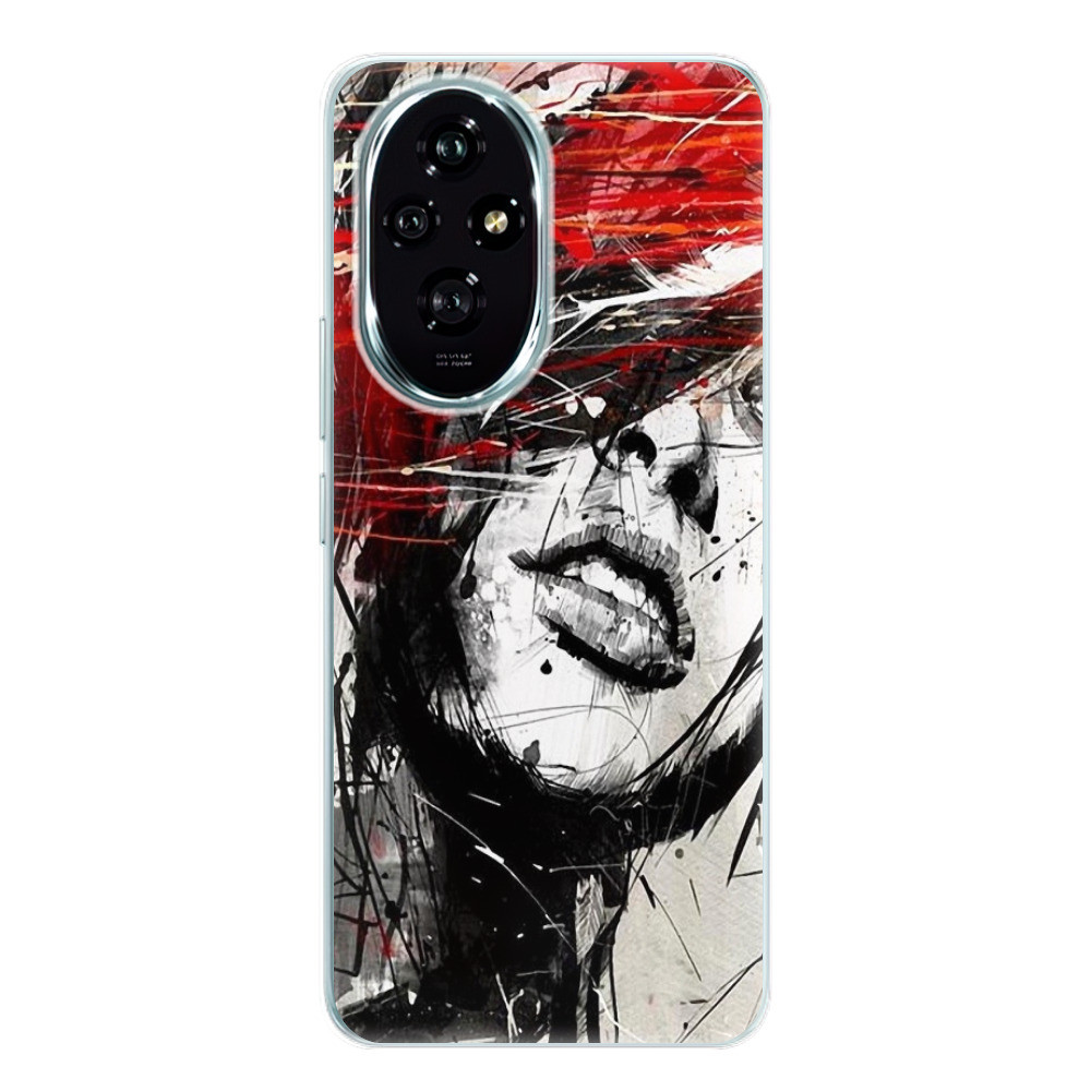 Odolné silikónové puzdro iSaprio - Sketch Face - Honor 200