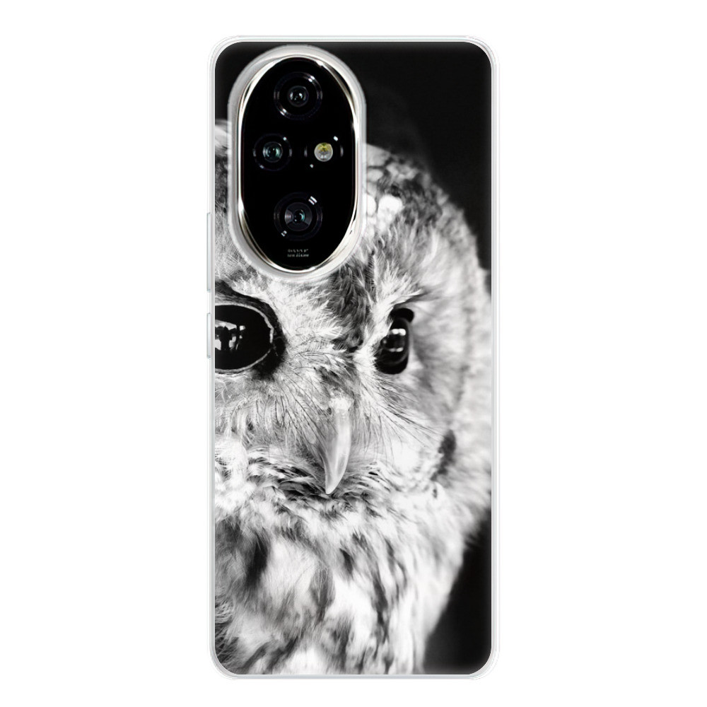 Odolné silikónové puzdro iSaprio - BW Owl - Honor 200 Pro
