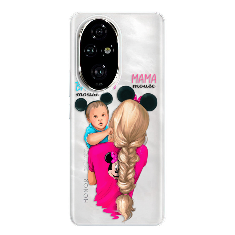 Odolné silikónové puzdro iSaprio - Mama Mouse Blonde and Boy - Honor 200 Pro