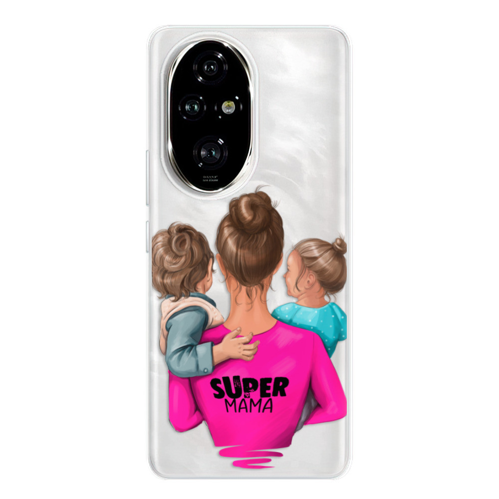 Odolné silikónové puzdro iSaprio - Super Mama - Boy and Girl - Honor 200 Pro