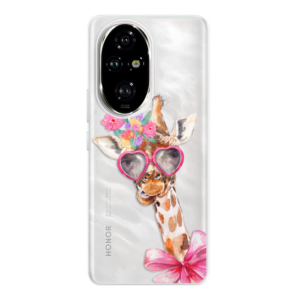 Odolné silikónové puzdro iSaprio - Lady Giraffe - Honor 200 Pro