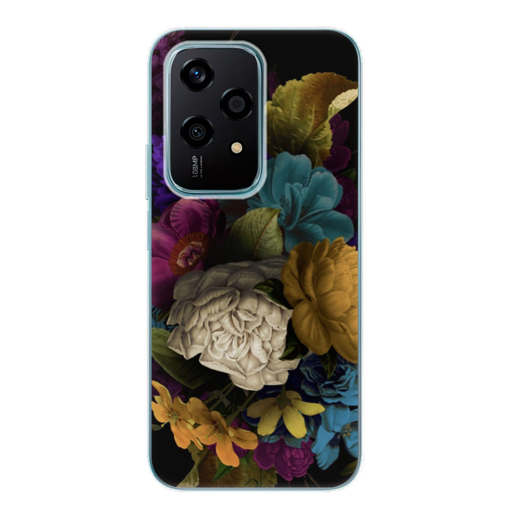 Odolné silikónové puzdro iSaprio - Dark Flowers - Honor 200 Lite