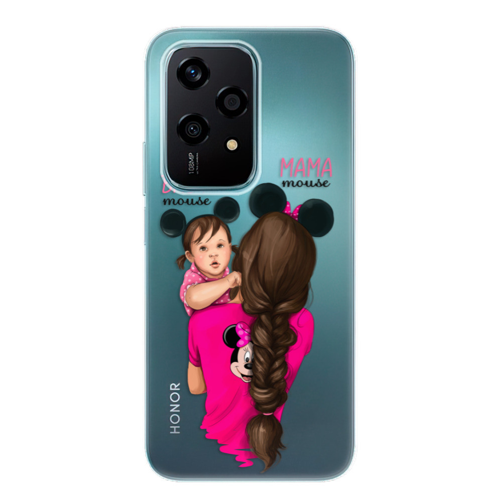 Odolné silikónové puzdro iSaprio - Mama Mouse Brunette and Girl - Honor 200 Lite