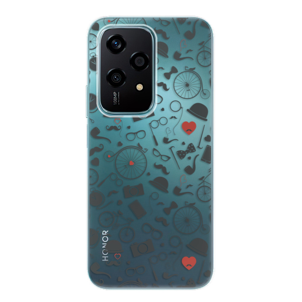 Odolné silikónové puzdro iSaprio - Vintage Pattern 01 - black - Honor 200 Lite