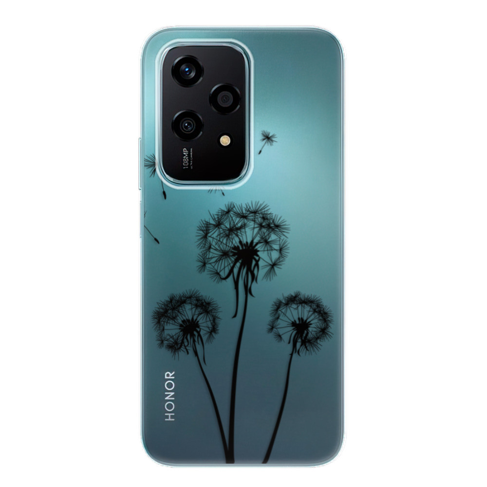 Odolné silikónové puzdro iSaprio - Three Dandelions - black - Honor 200 Lite