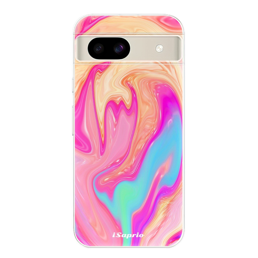 Odolné silikónové puzdro iSaprio - Orange Liquid - Google Pixel 8a