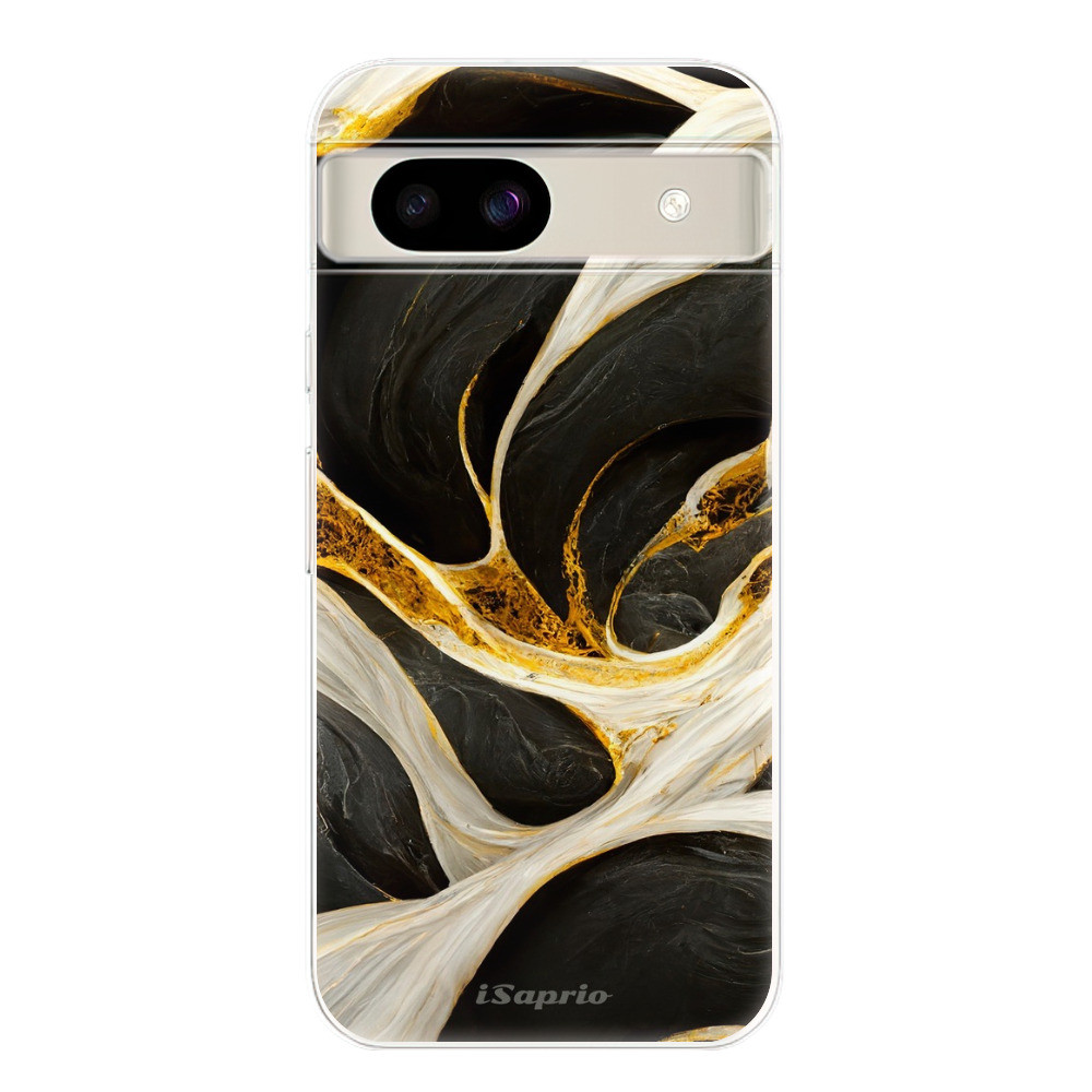 Odolné silikónové puzdro iSaprio - Black and Gold - Google Pixel 8a