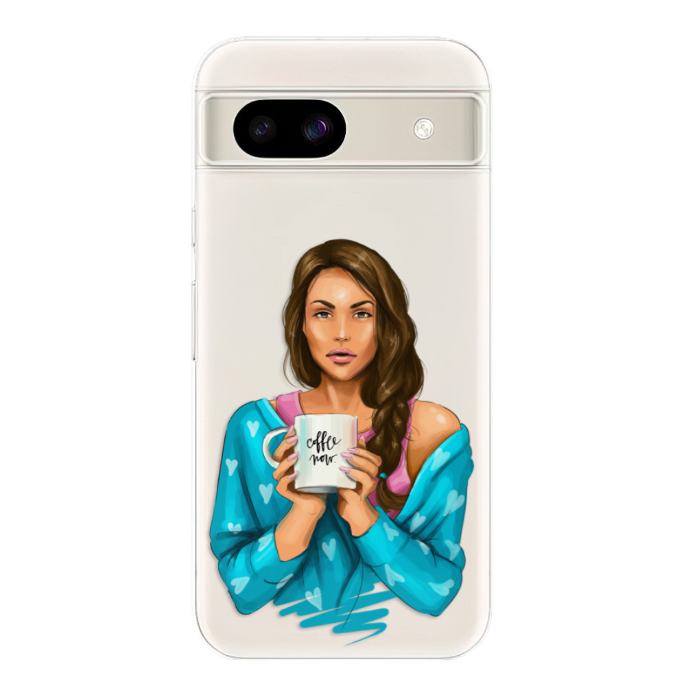 Odolné silikónové puzdro iSaprio - Coffe Now - Brunette - Google Pixel 8a