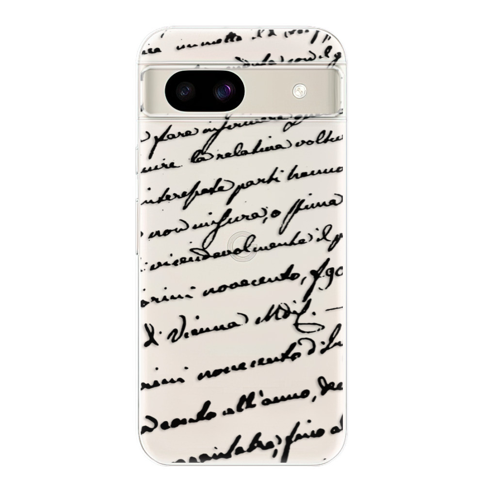 Odolné silikónové puzdro iSaprio - Handwriting 01 - black - Google Pixel 8a