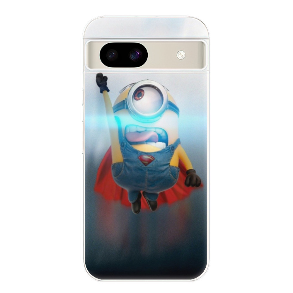 Odolné silikónové puzdro iSaprio - Mimons Superman 02 - Google Pixel 8a