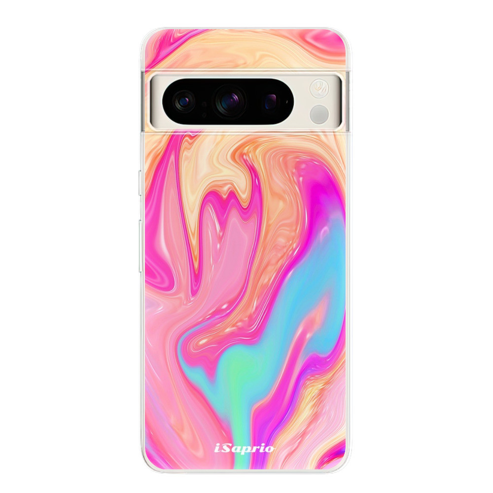 Odolné silikónové puzdro iSaprio - Orange Liquid - Google Pixel 8 Pro