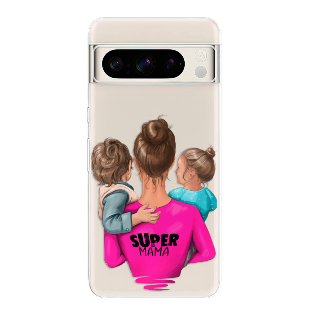 Odolné silikónové puzdro iSaprio - Super Mama - Boy and Girl - Google Pixel 8 Pro