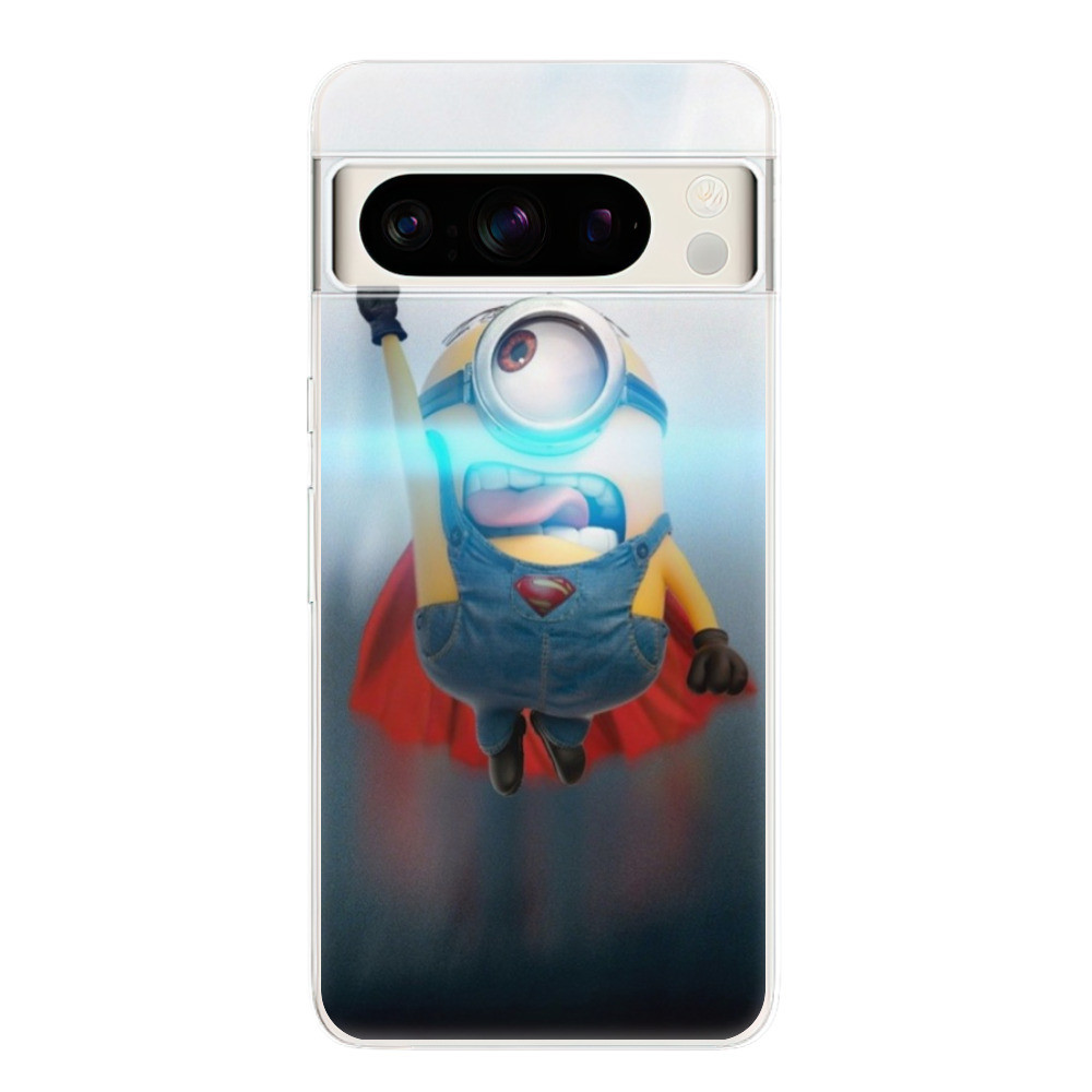 Odolné silikónové puzdro iSaprio - Mimons Superman 02 - Google Pixel 8 Pro