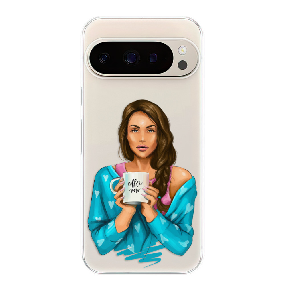 Odolné silikónové puzdro iSaprio - Coffe Now - Brunette - Google Pixel 9 / 9 Pro