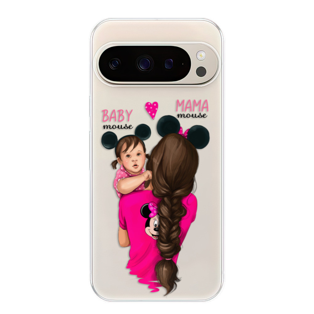 Odolné silikónové puzdro iSaprio - Mama Mouse Brunette and Girl - Google Pixel 9 / 9 Pro