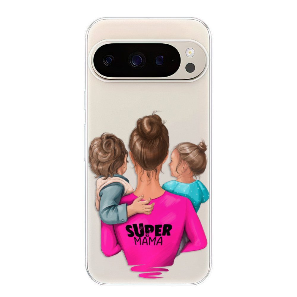 Odolné silikónové puzdro iSaprio - Super Mama - Boy and Girl - Google Pixel 9 / 9 Pro