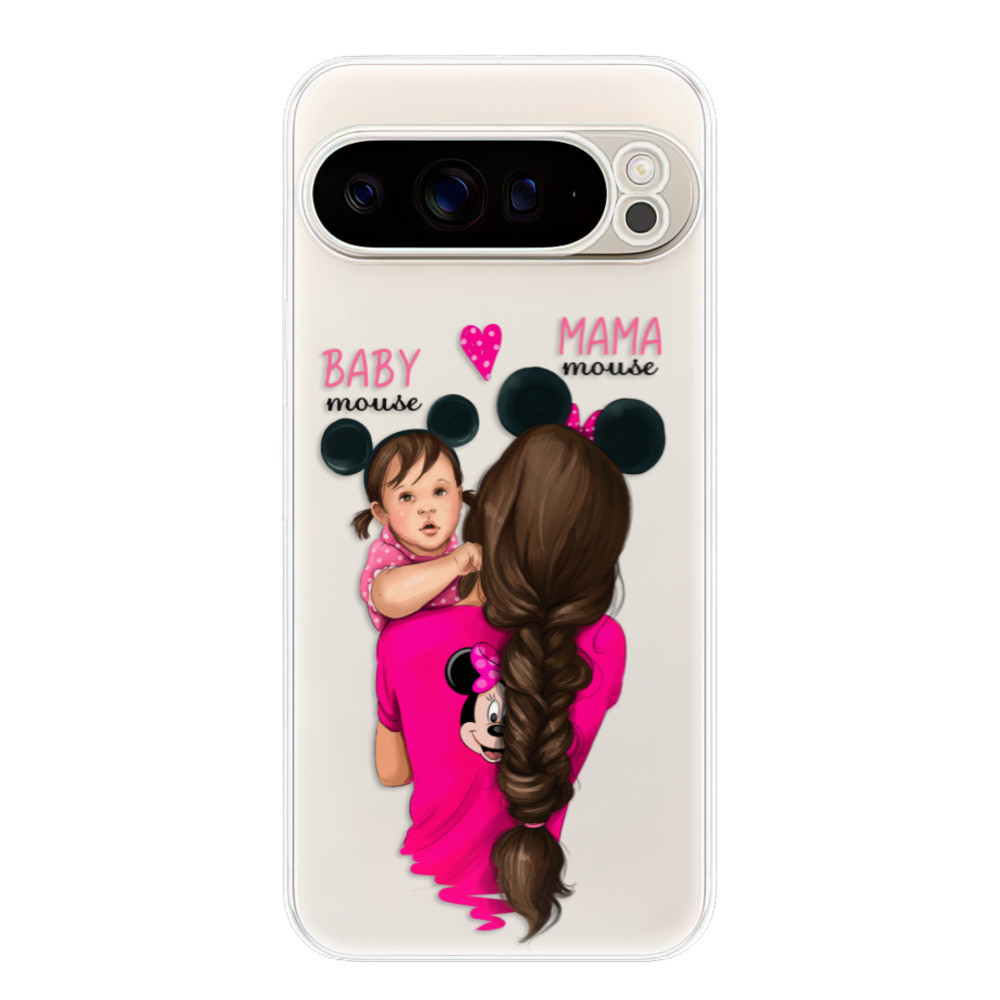 Odolné silikónové puzdro iSaprio - Mama Mouse Brunette and Girl - Google Pixel 9 Pro XL