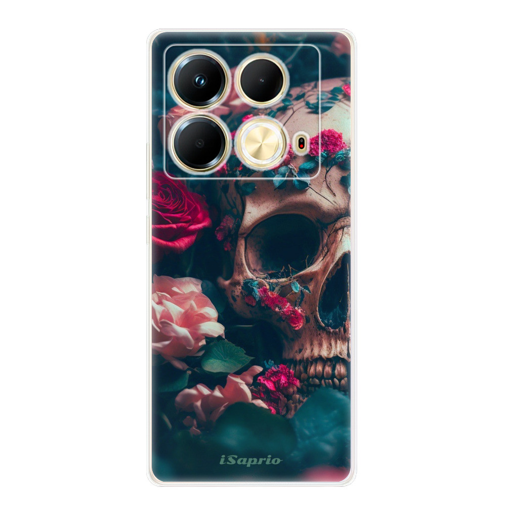Odolné silikónové puzdro iSaprio - Skull in Roses - Infinix Note 40