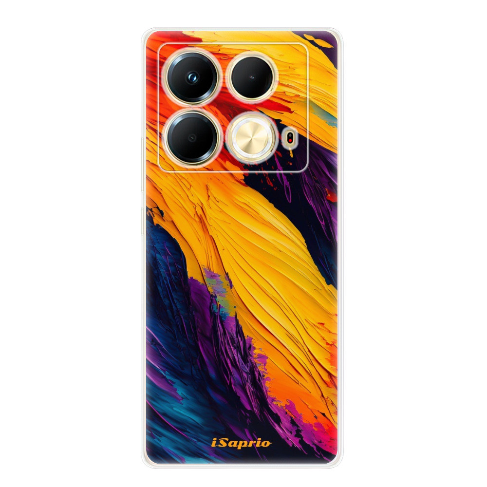 Odolné silikónové puzdro iSaprio - Orange Paint - Infinix Note 40