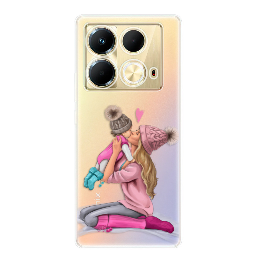 Odolné silikónové puzdro iSaprio - Kissing Mom - Blond and Girl - Infinix Note 40