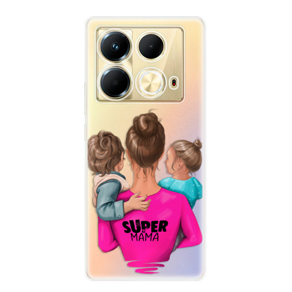 Odolné silikónové puzdro iSaprio - Super Mama - Boy and Girl - Infinix Note 40