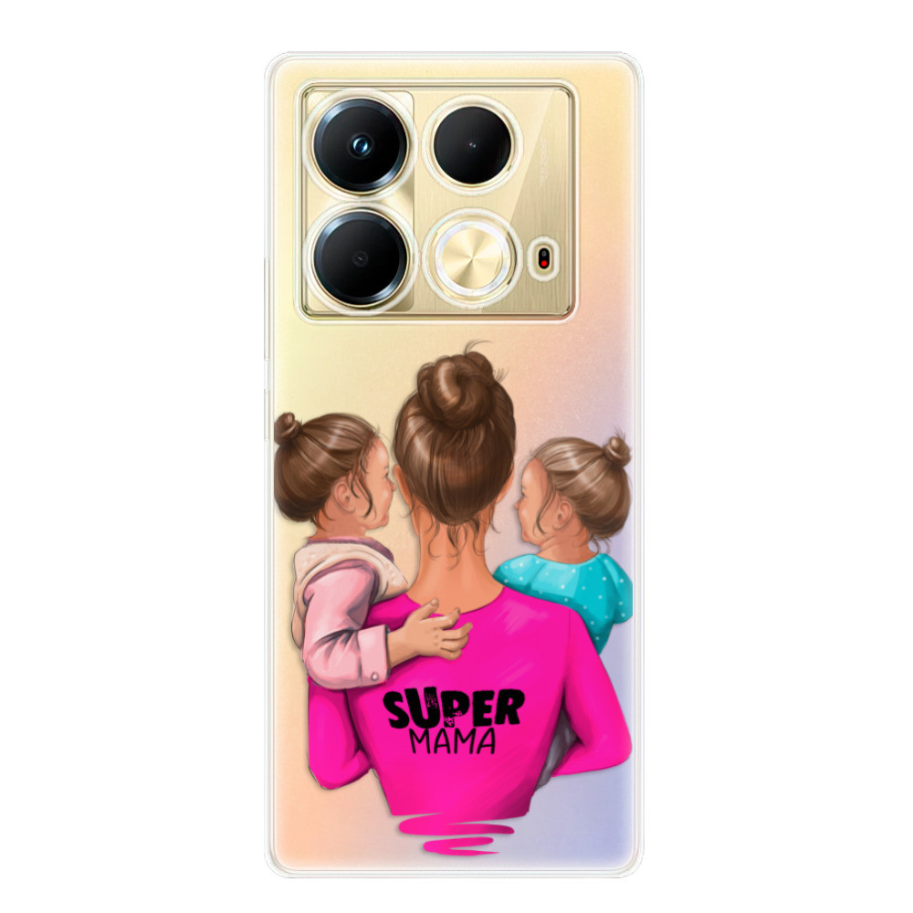 Odolné silikónové puzdro iSaprio - Super Mama - Two Girls - Infinix Note 40