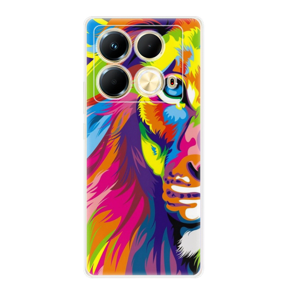 Odolné silikónové puzdro iSaprio - Rainbow Lion - Infinix Note 40