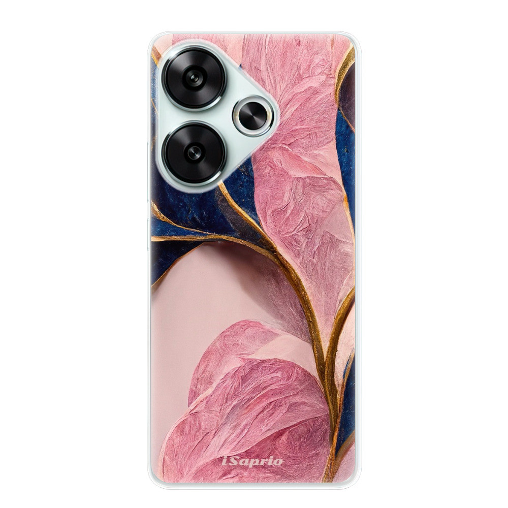 Odolné silikónové puzdro iSaprio - Pink Blue Leaves - Poco F6