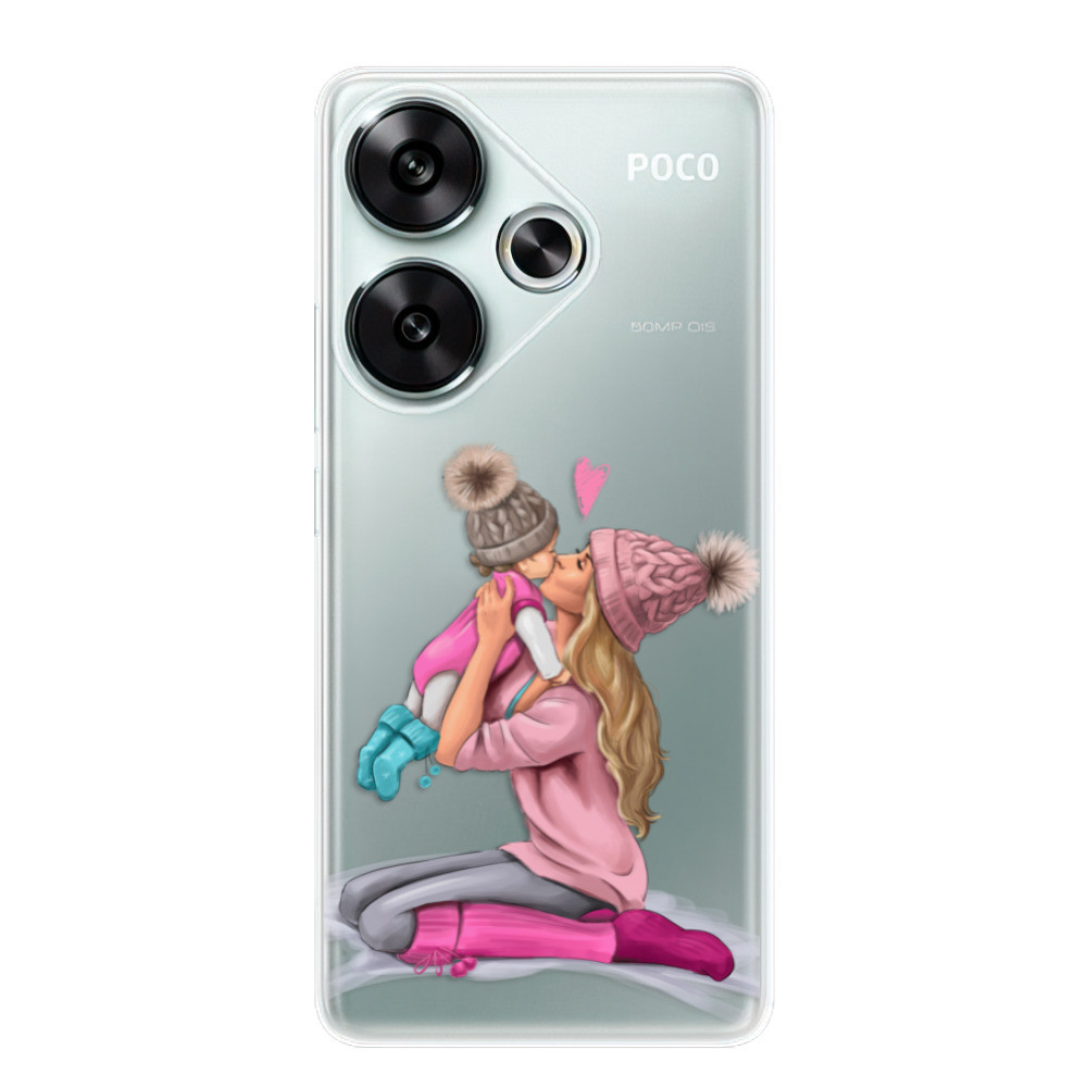 Odolné silikónové puzdro iSaprio - Kissing Mom - Blond and Girl - Poco F6