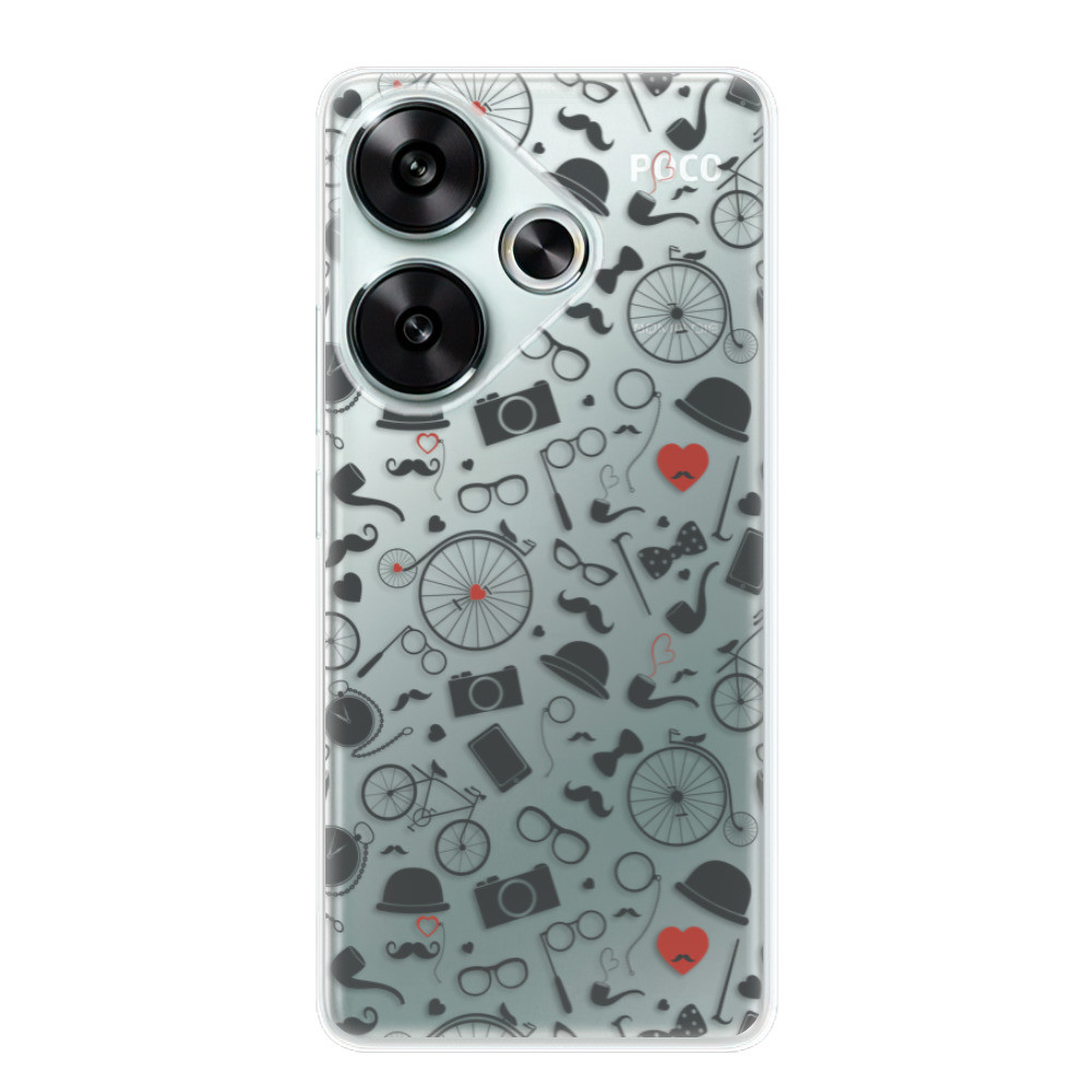 Odolné silikónové puzdro iSaprio - Vintage Pattern 01 - black - Poco F6