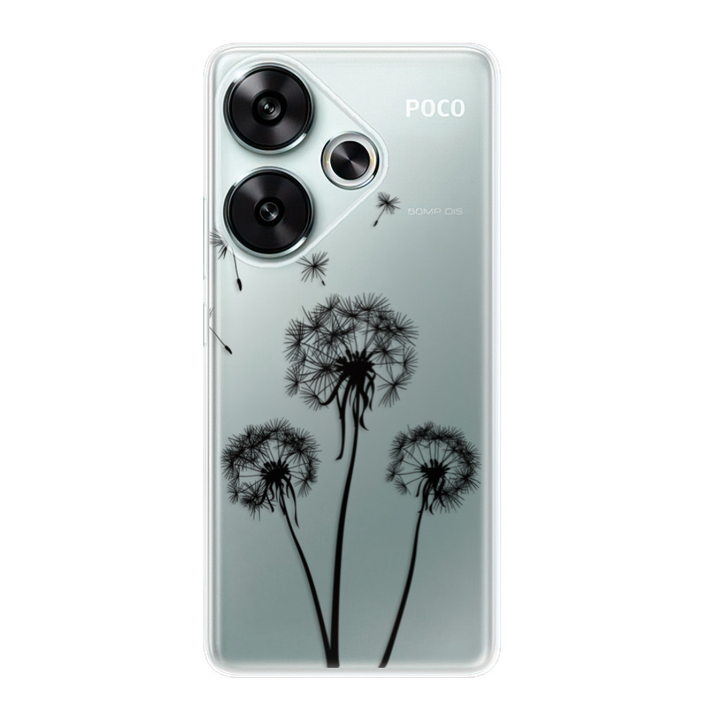 Odolné silikónové puzdro iSaprio - Three Dandelions - black - Poco F6