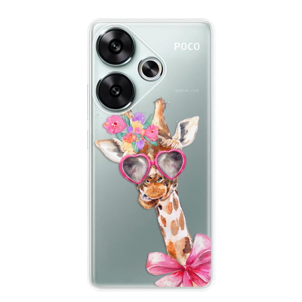 Odolné silikónové puzdro iSaprio - Lady Giraffe - Poco F6