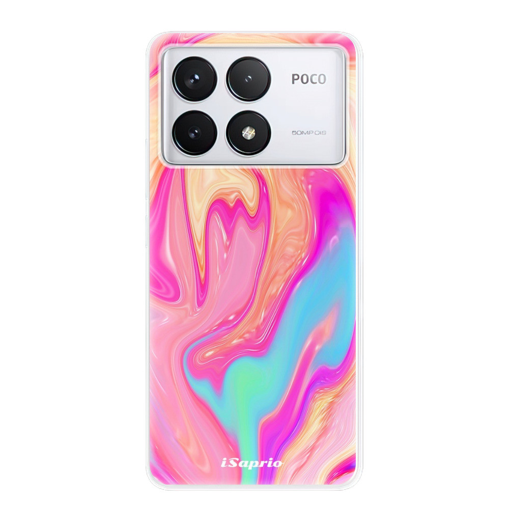 Odolné silikónové puzdro iSaprio - Orange Liquid - Poco F6 Pro