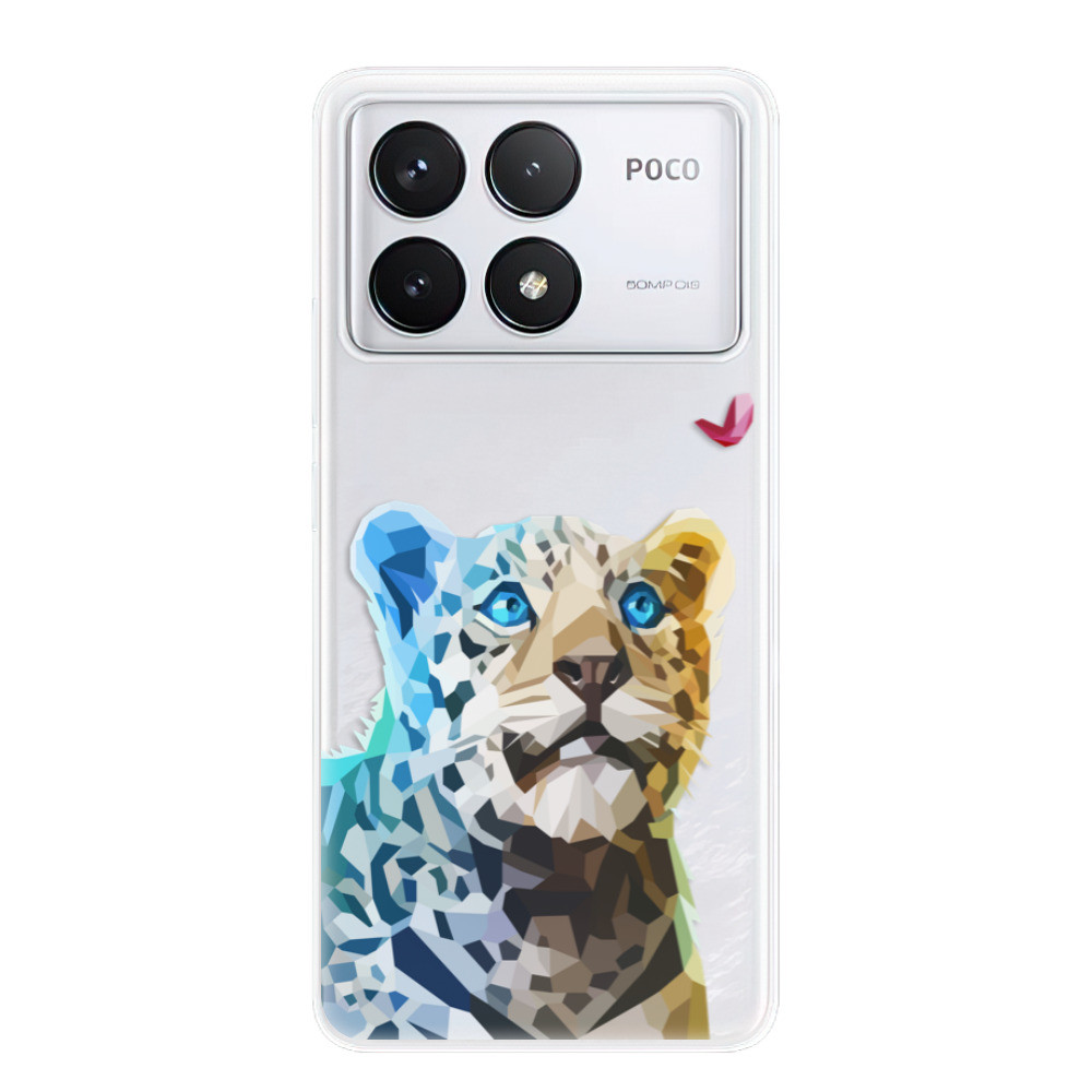 Odolné silikónové puzdro iSaprio - Leopard With Butterfly - Poco F6 Pro