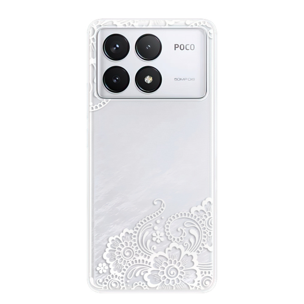 Odolné silikónové puzdro iSaprio - White Lace 02 - Poco F6 Pro