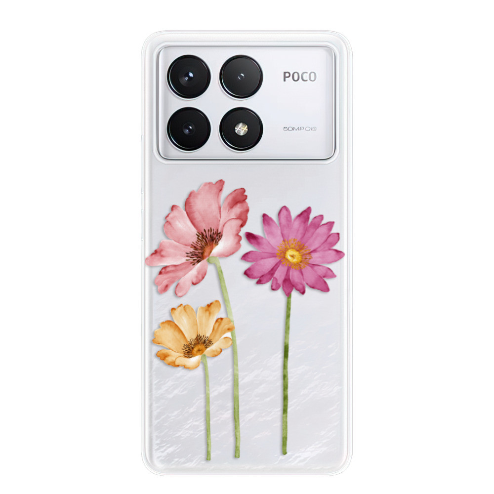 Odolné silikónové puzdro iSaprio - Three Flowers - Poco F6 Pro