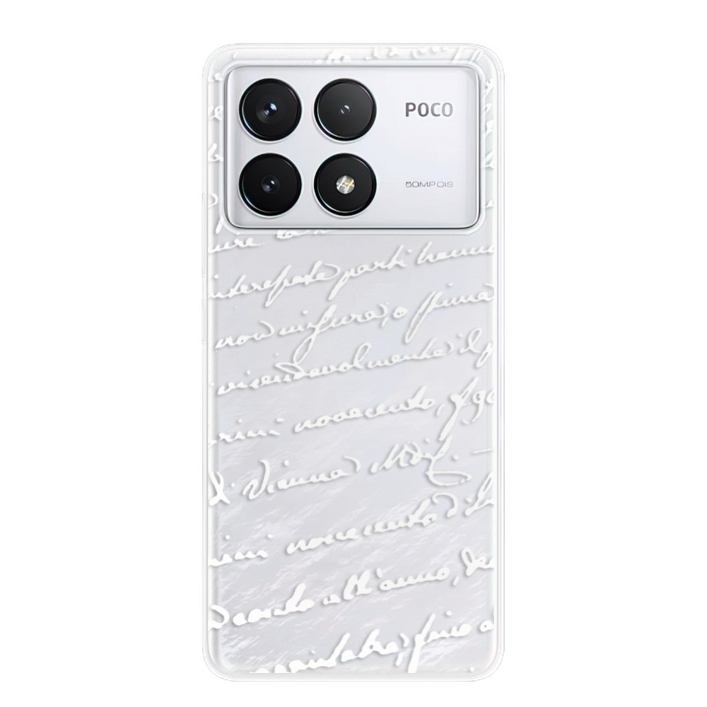 Odolné silikónové puzdro iSaprio - Handwriting 01 - white - Poco F6 Pro