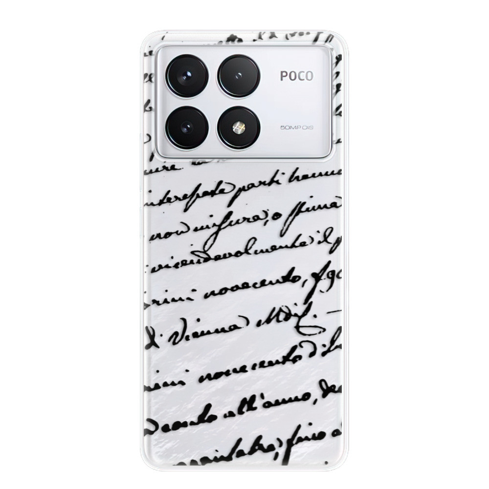 Odolné silikónové puzdro iSaprio - Handwriting 01 - black - Poco F6 Pro