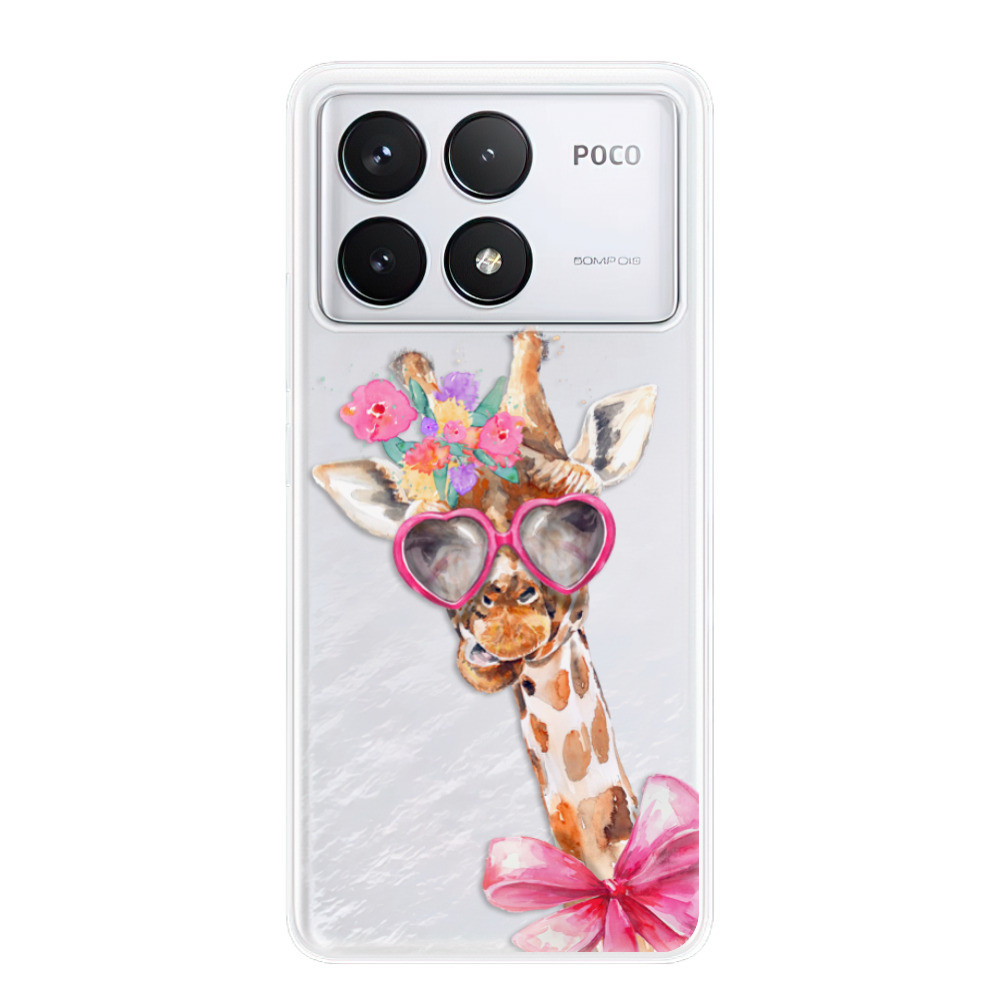 Odolné silikónové puzdro iSaprio - Lady Giraffe - Poco F6 Pro