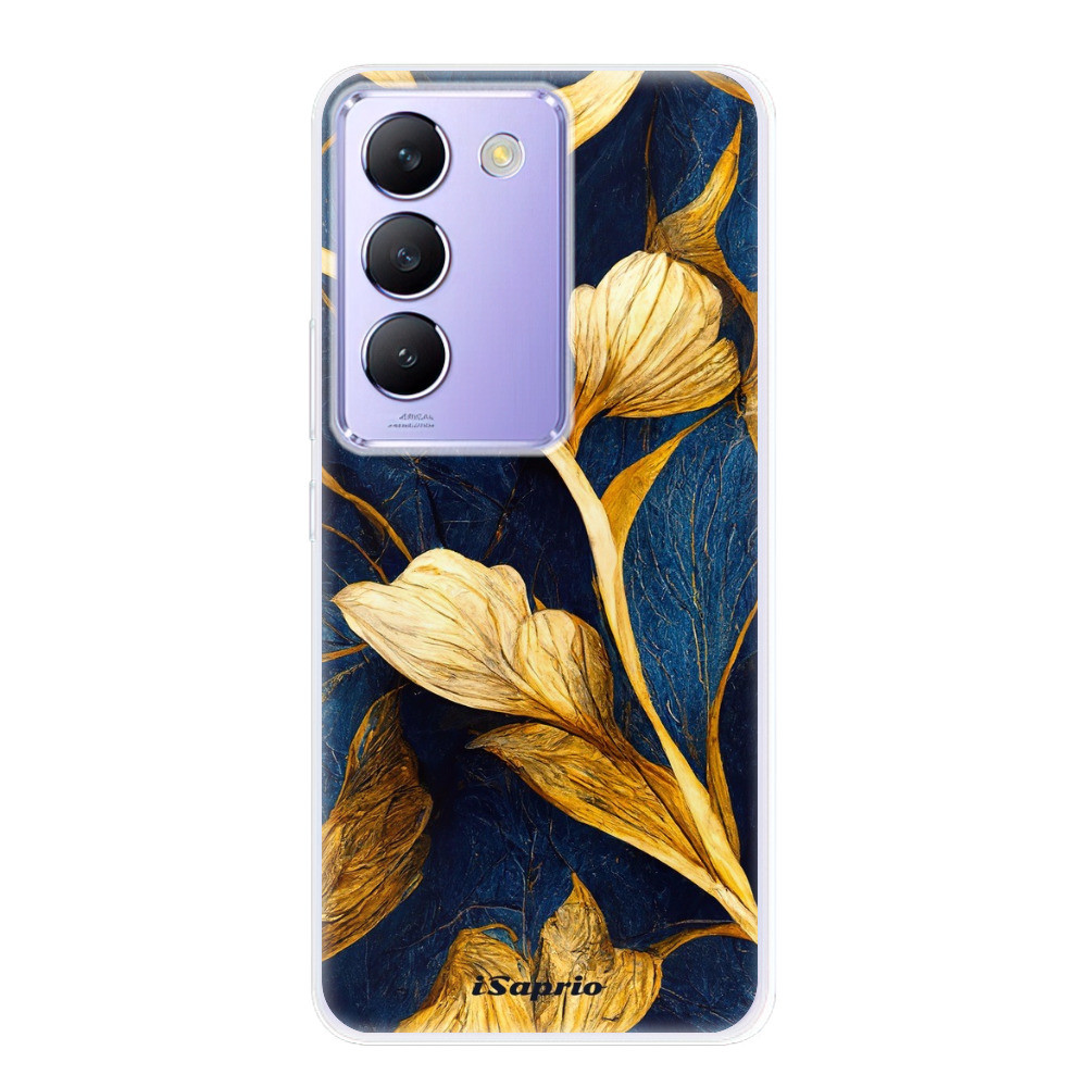 Odolné silikónové puzdro iSaprio - Gold Leaves - Vivo V40 SE 4G/5G