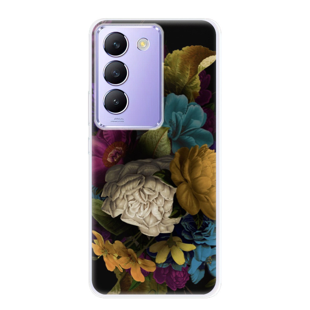 Odolné silikónové puzdro iSaprio - Dark Flowers - Vivo V40 SE 4G/5G