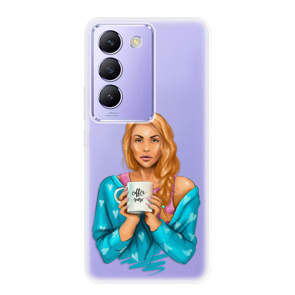 Odolné silikónové puzdro iSaprio - Coffe Now - Redhead - Vivo V40 SE 4G/5G