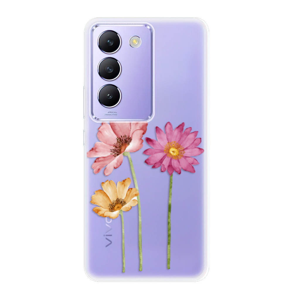 Odolné silikónové puzdro iSaprio - Three Flowers - Vivo V40 SE 4G/5G