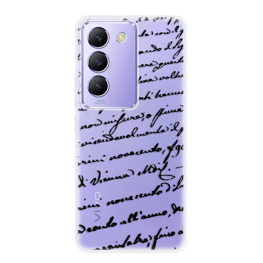 Odolné silikónové puzdro iSaprio - Handwriting 01 - black - Vivo V40 SE 4G/5G