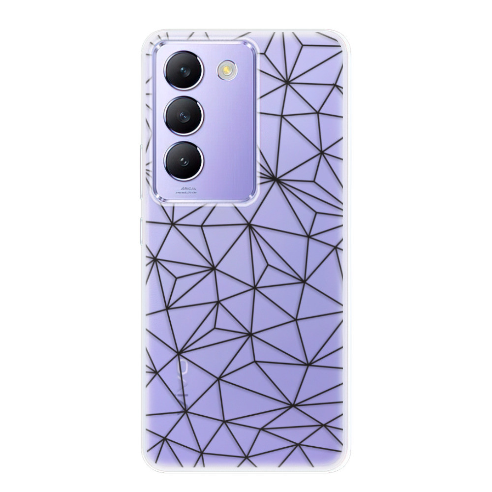 Odolné silikónové puzdro iSaprio - Abstract Triangles 03 - black - Vivo V40 SE 4G/5G